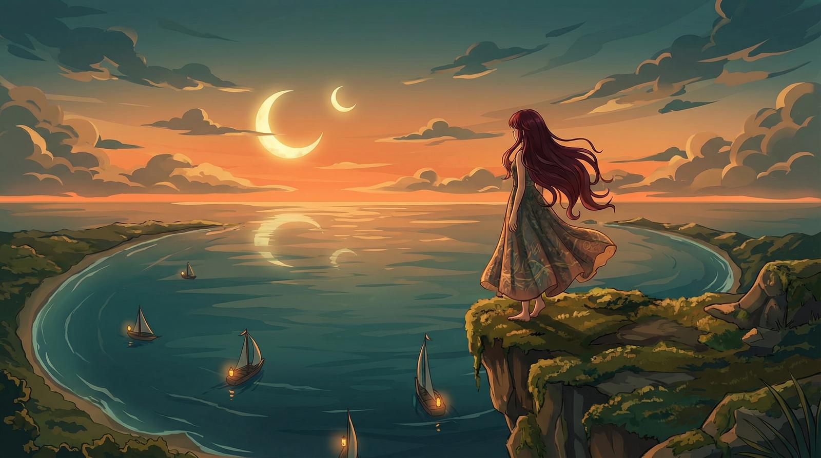 丝瓜视频原创动漫短片-月湾少女